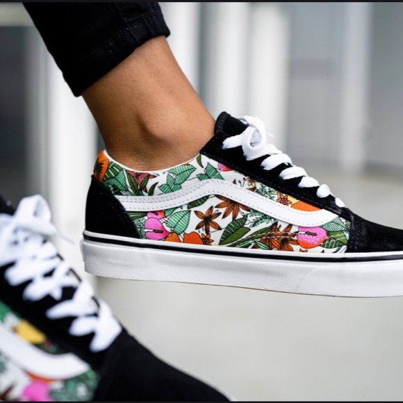 NIB Vans Old Skool Multi Tropical Skate Sneakers - Picture 2 of 10